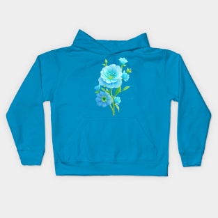 LIGHT BLUE FLOWER Kids Hoodie